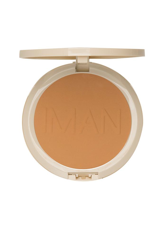IMAN Oil-Blotting Pressed Powder, Light Medium - oddros.shop